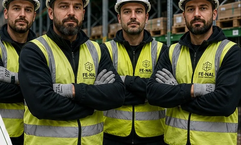 FE-NAL installation team in warehouse environment