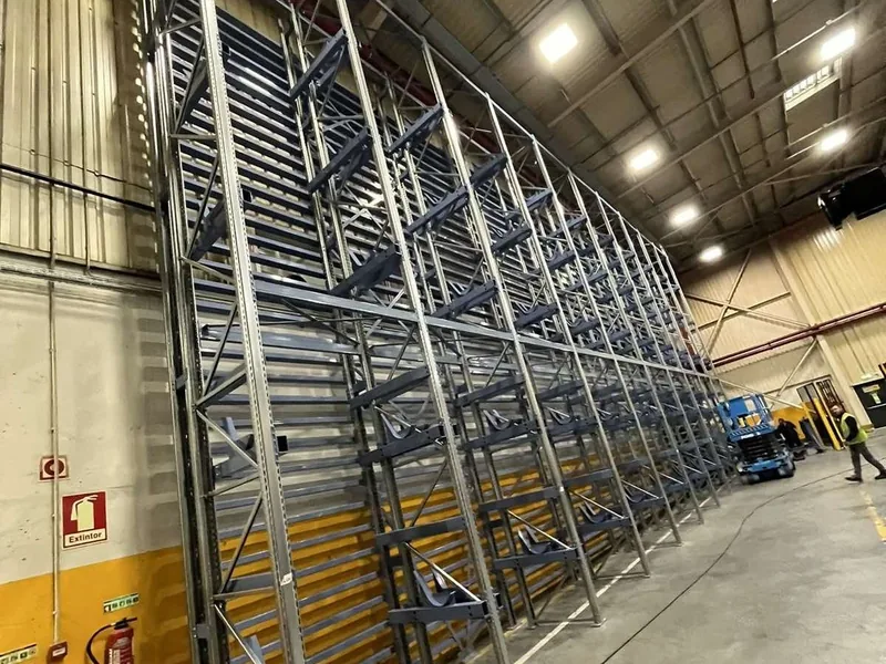 Multi-tier shelving installation — Lisbon, Portugal