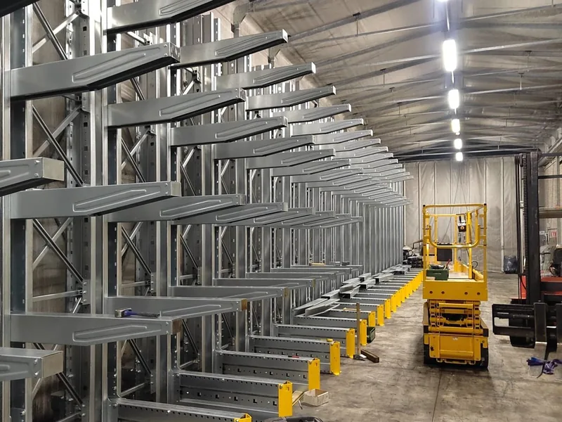 Cantilever racking installation — Parma, Italy